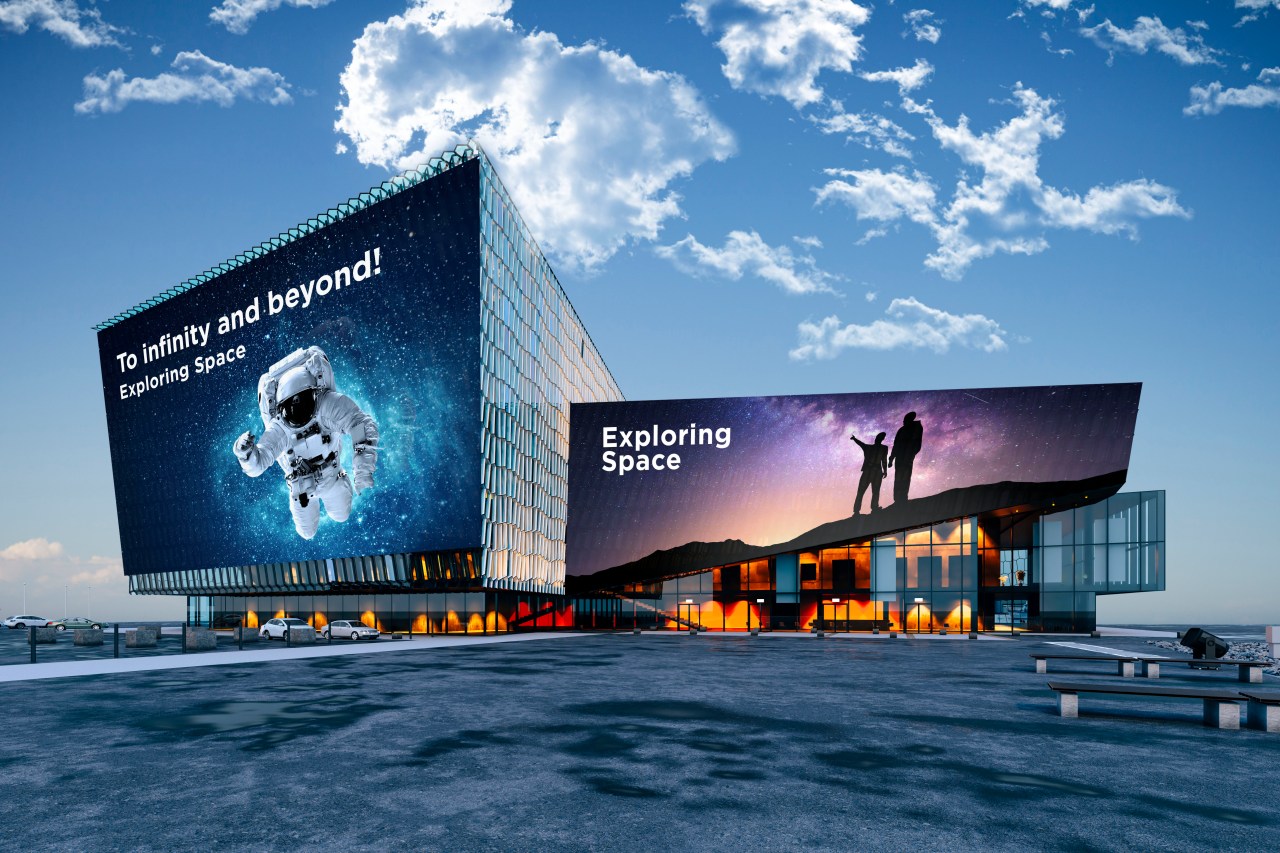 Building wraps can be used to cover up renovations and construction sites or as larger-than-life ads that can be seen from far away, promoting a company or upcoming event.